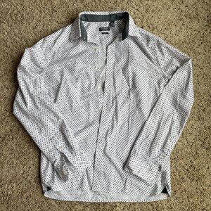 Van Heusen Never Tuck Slim Fit Rose Button-Down Shirt - Size M